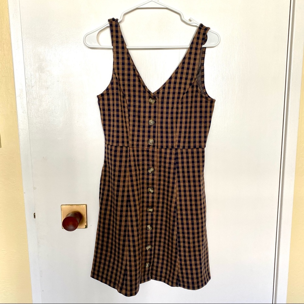 American Eagle Plaid Pocket Dress